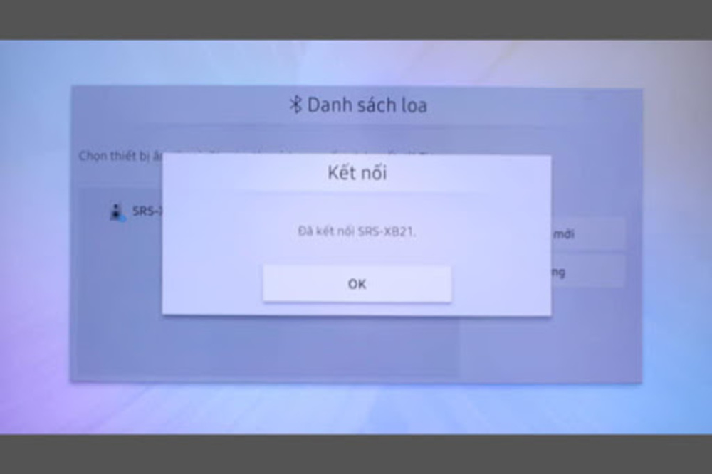 Kết nối loa bluetooth với tivi thành công 