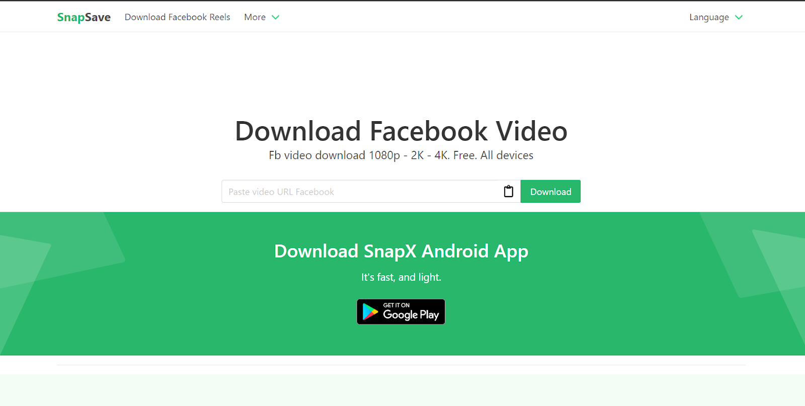 Tải video Facebook về máy tính bằng ứng dụng Snapsave.app 