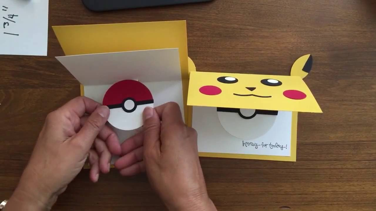 Thiệp chúc mừng sinh nhật phong thái Pokemon ngộ nghĩnh dành riêng tặng người thân