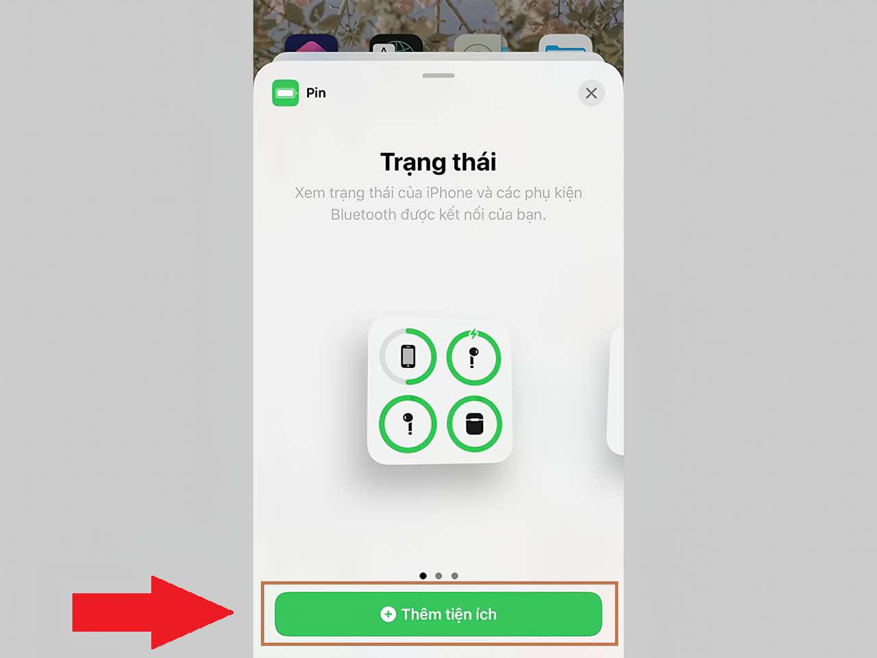Ấn vào “Thêm tiện ích”