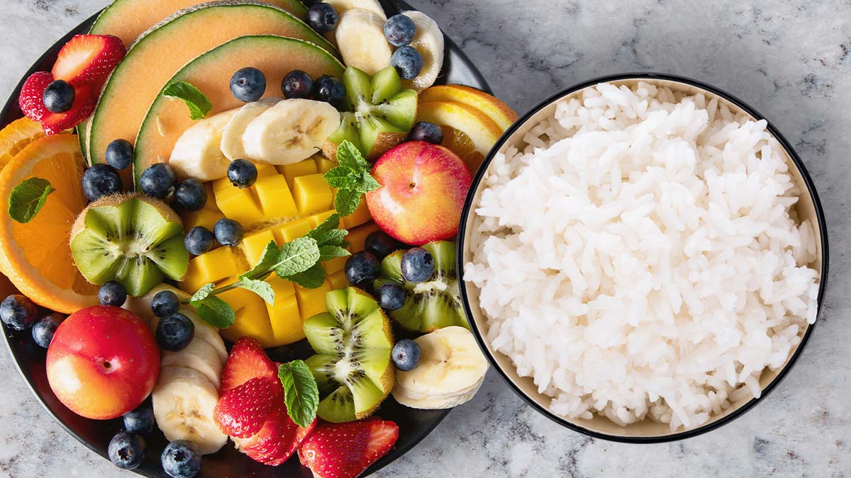 Ăn thêm gạo lứt và uống nước hoa quả tươi vào ngày cuối của GM Diet