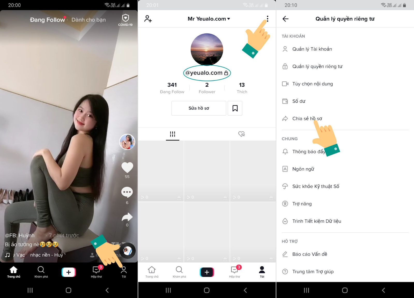 Hướng dẫn sao chép link tài khoản TikTok cá nhân