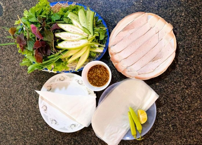 Bánh tráng cuốn thịt heo Đà Nẵng