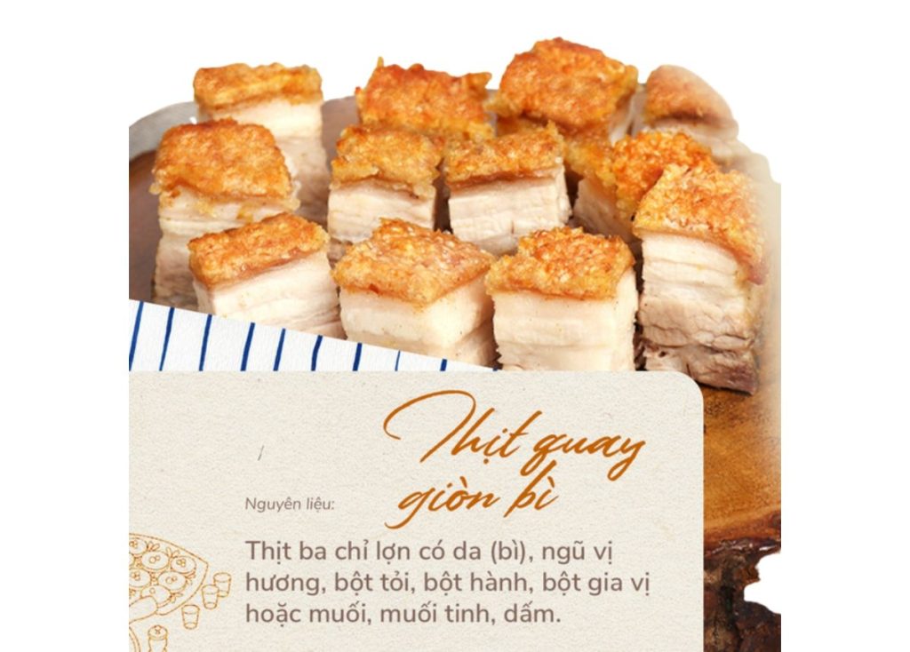 Các nguyên liệu cần chuẩn bị trước khi làm thịt quay bằng nồi chiên không dầu