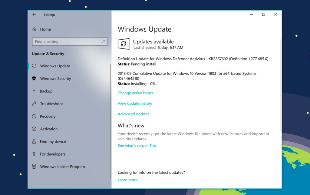 Tắt update Windows để tránh làm gián đoạn quá trình làm việc 