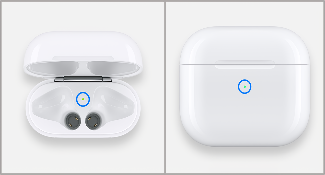 Kiểm tra thời lượng pin AirPods trên hộp sạc