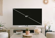 kích thước tivi 65 inch