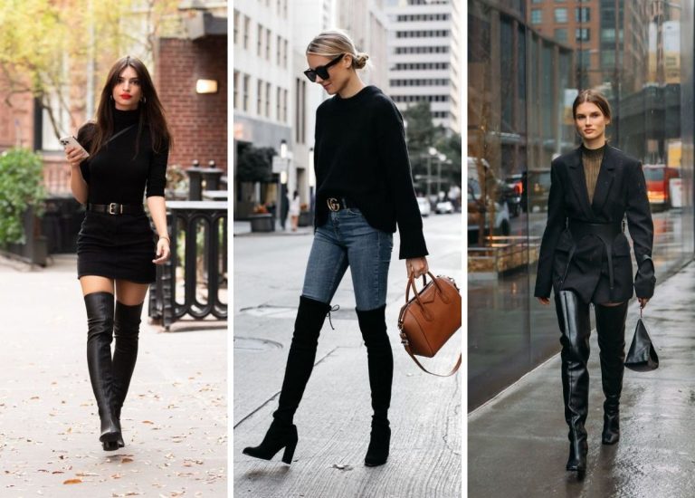 Mix đồ với boot cao quá gối giúp sành điệu cho các nàng
