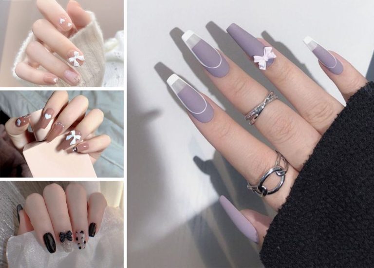 Kiểu nail nơ xinh đẹp, đơn giản cho phong cách nàng thơ