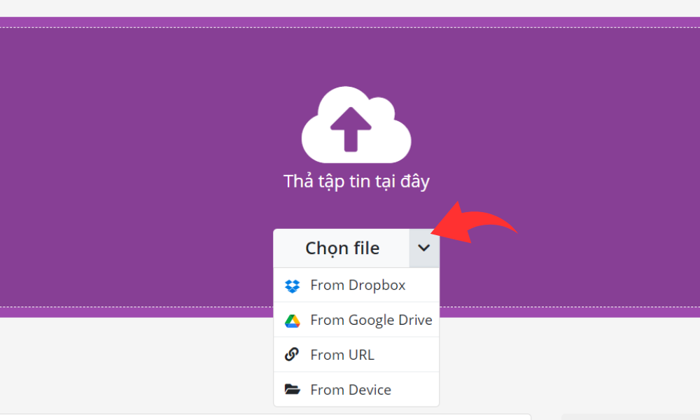 Chọn file PDF cần chuyển đổi