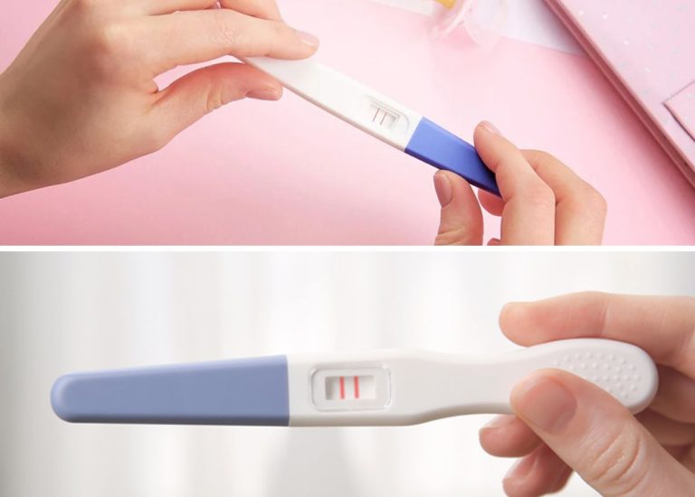 Hình ảnh que thử thai 2 vạch đậm hay mờ là có thai?