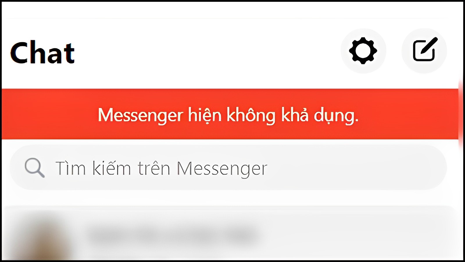 Lỗi hệ thống của Messenger khiến bạn không thể sử dụng ứng dụng