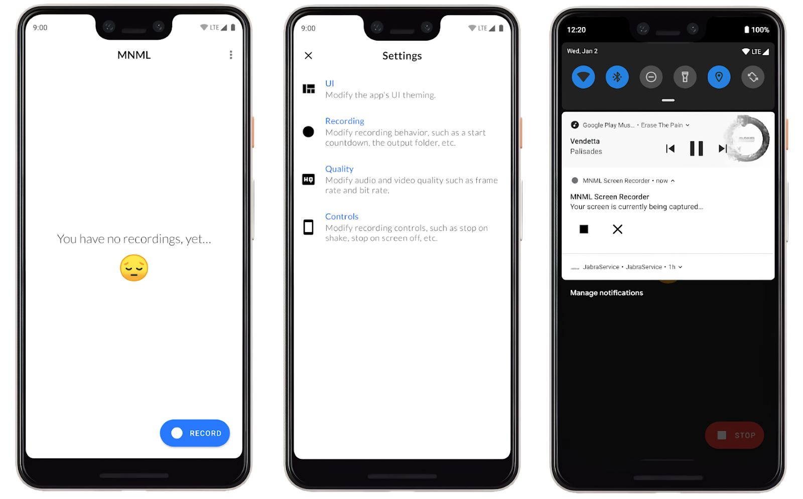 App MNML Screen Recorder