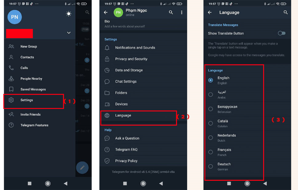 Hướng dẫn nhanh cách cài đặt ngôn ngữ khác cho Telegram