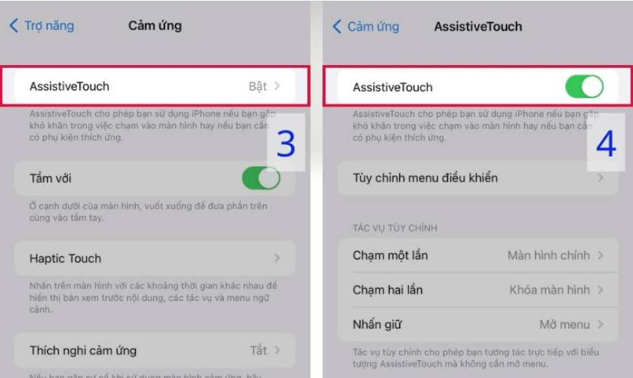 Cách khởi động lại iPhone bằng tính năng AssistiveTouch