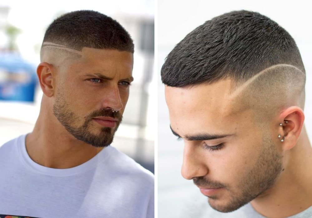 Kiểu mohican không vuốt kẻ sát da đầu cá tính
