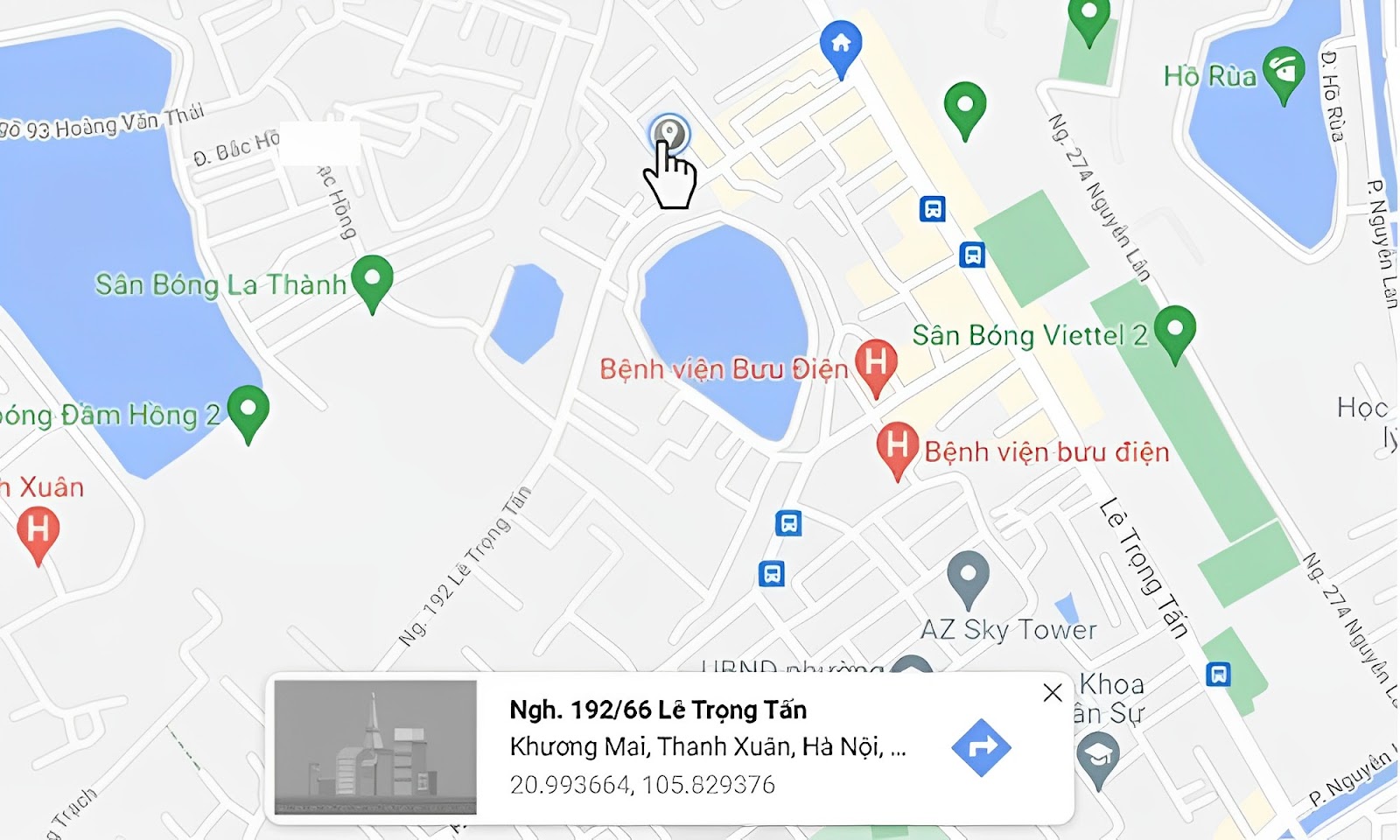 Click vào địa điểm để xem địa chỉ