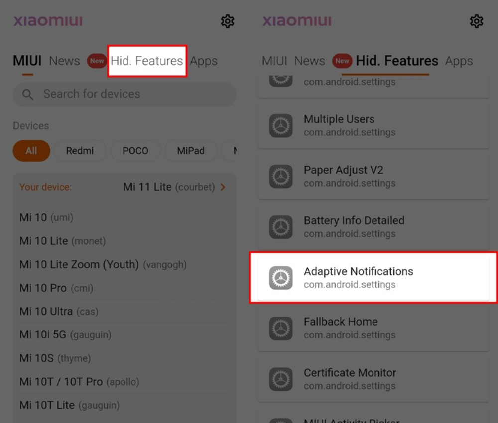Ứng dụng MIUI Downloader hùn người dụng coi những công dụng ẩn bên trên điện thoại cảm ứng thông minh