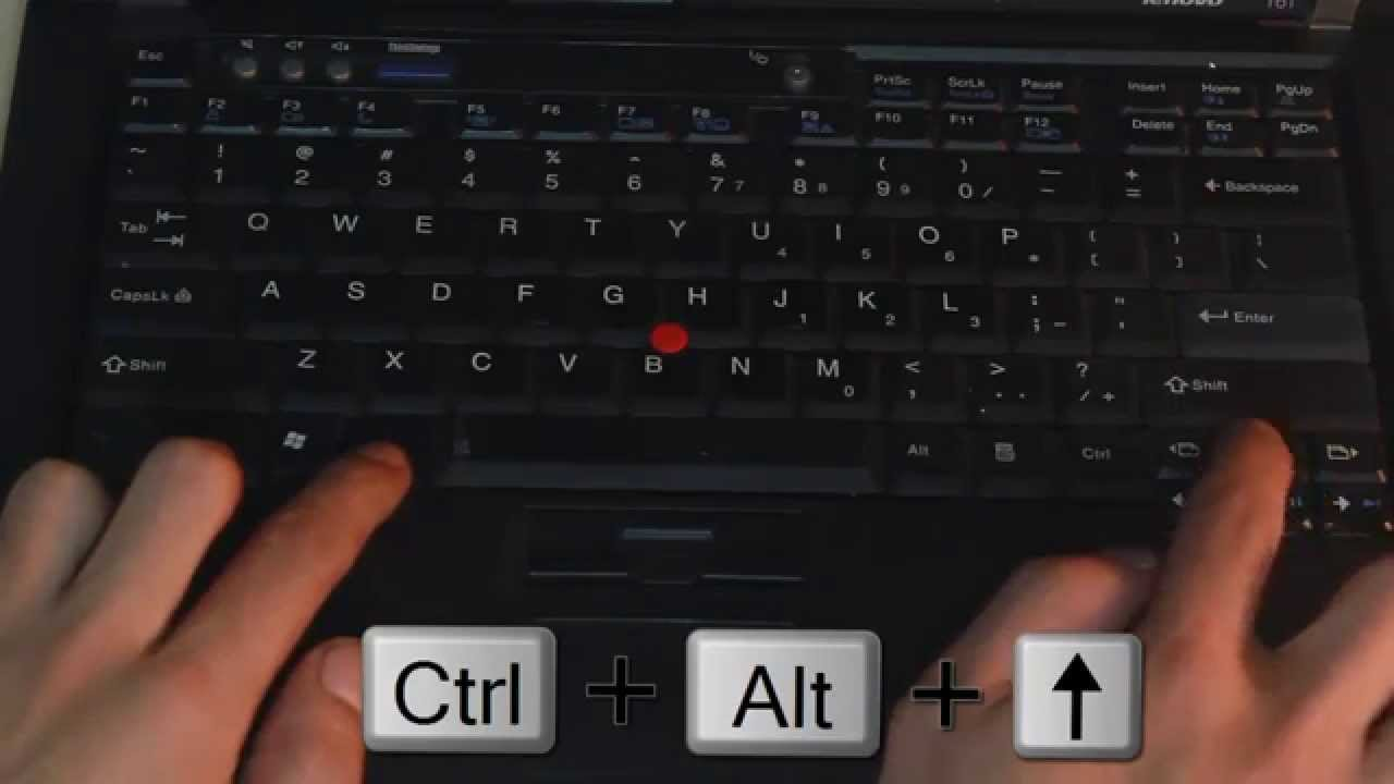 Nhấn tổ hợp phím CTRL + ALT + Phím mũi tên để xoay dọc màn hình
