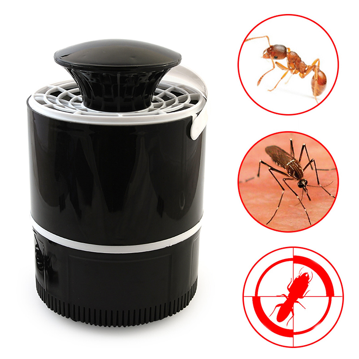 Dùng đèn khử côn trùng nhỏ nhằm xua đuổi con kiến 