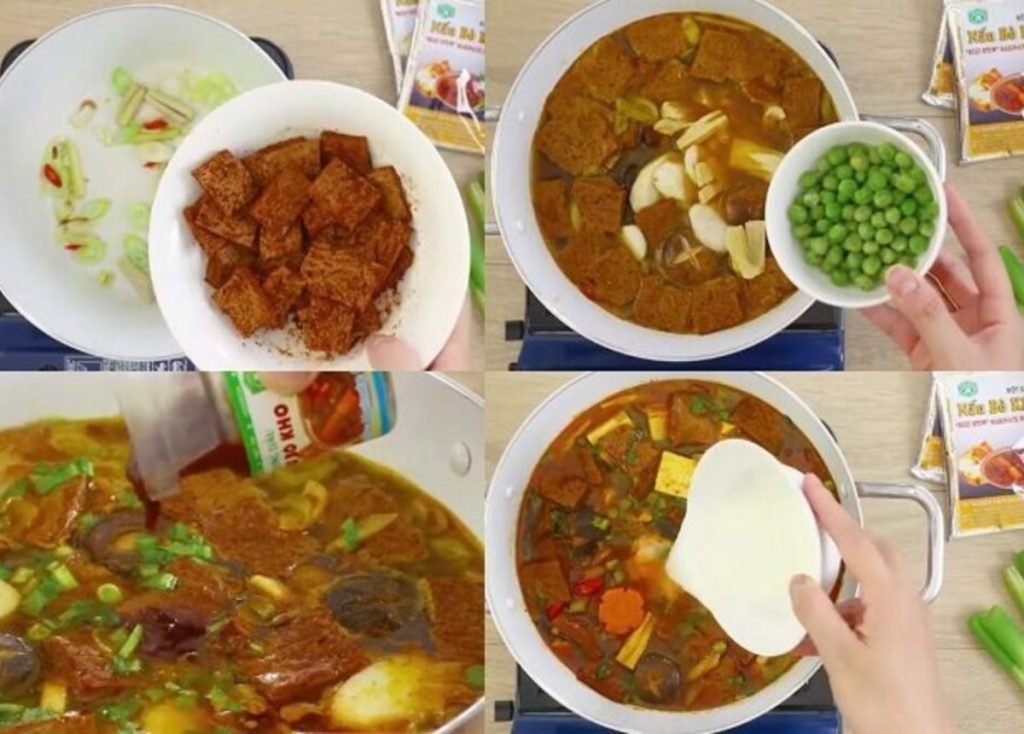 Cách chế biến món bò kho chay nấu từ bò lát chay