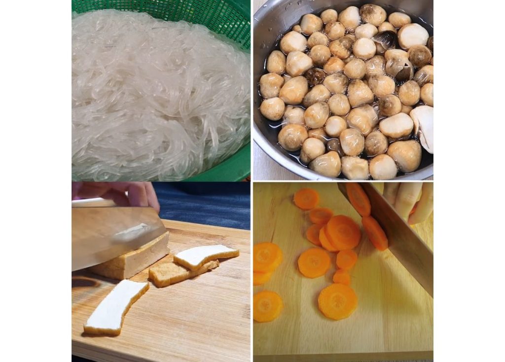 Các bước nấu hủ tiếu bò kho chay