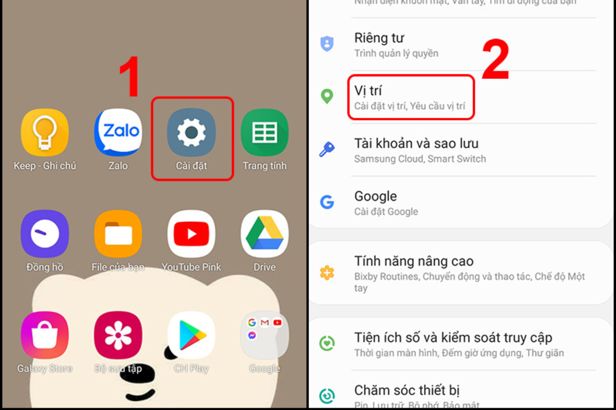 Cách bật tính năng định vị trên điện thoại Android