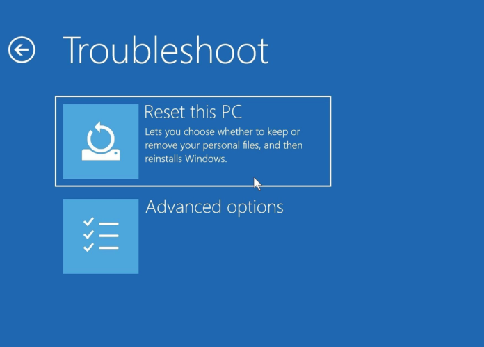 cách reset máy tính windows