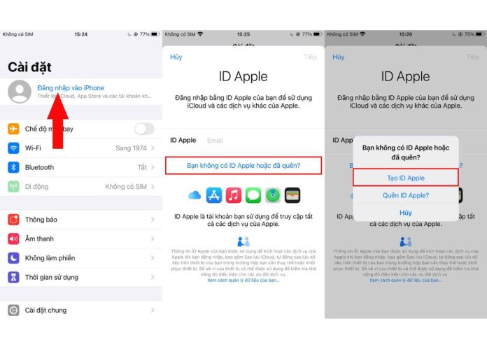 cách tạo id apple
