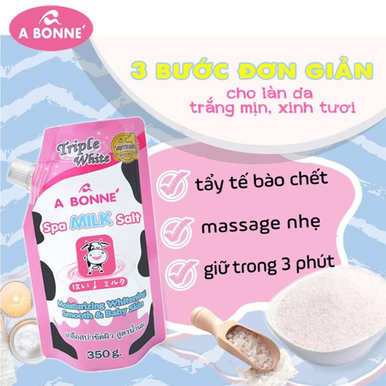 Review muối tắm sữa bò A Bonné Thái Lan