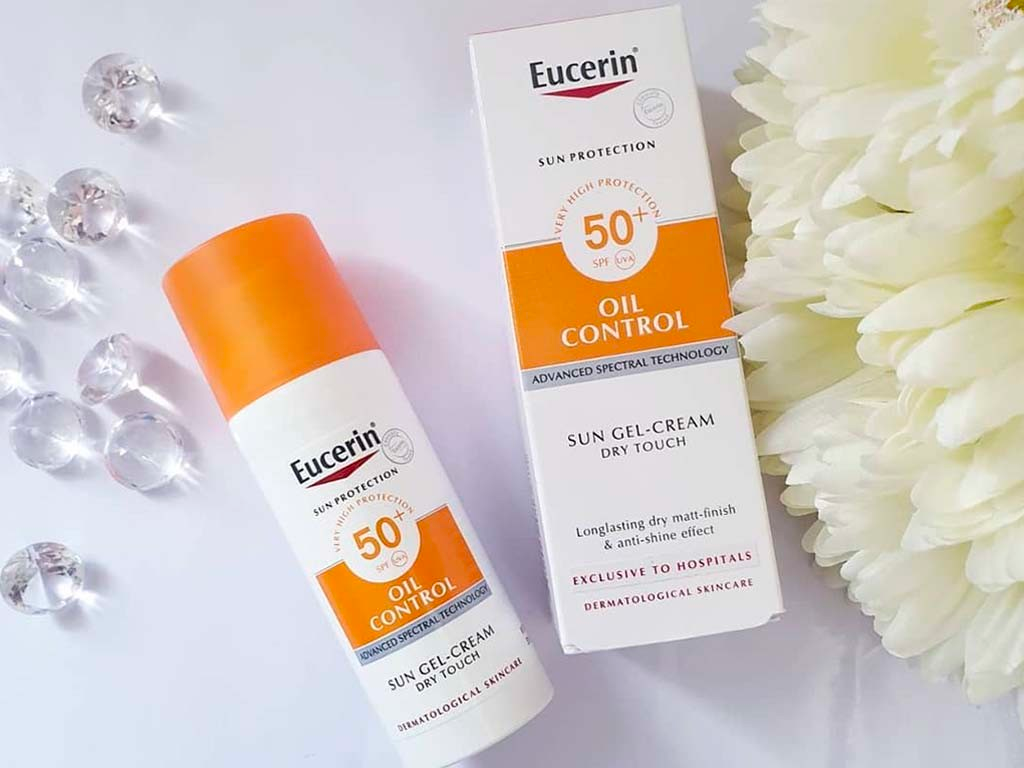 Kem chống nắng Eucerin 50ml Sun Gel-Creme Oil Control Dry Touch SPF 50+ UVB UVA 