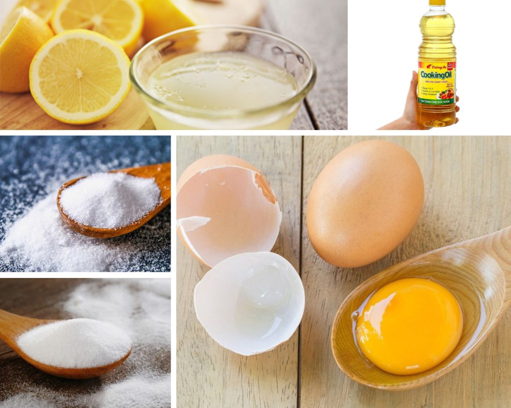 Nguyên liệu làm sốt dầu trứng