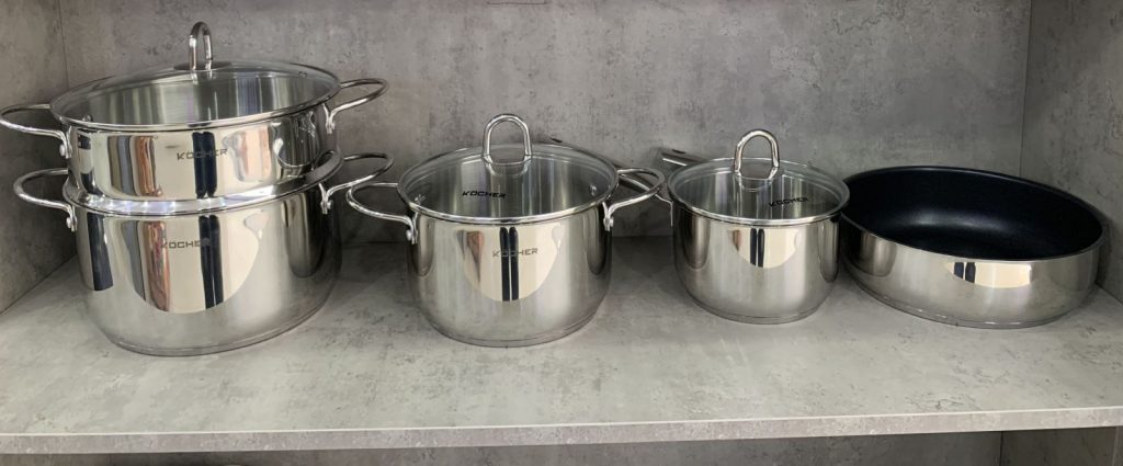 Bộ nồi chảo dùng cho bếp từ của Kocher Lubeck
