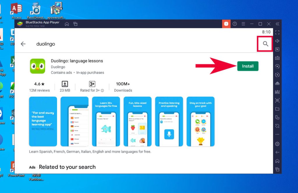 Cài đặt ứng dụng Duolingo trên máy tính của bạn