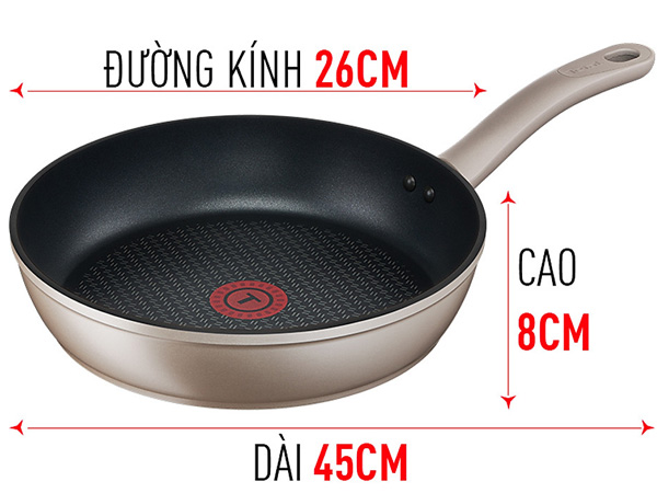 Chảo chiên chống dính Tefal Light & Clean (26cm) Chảo chiên chống dính Tefal Light & Clean (26cm)