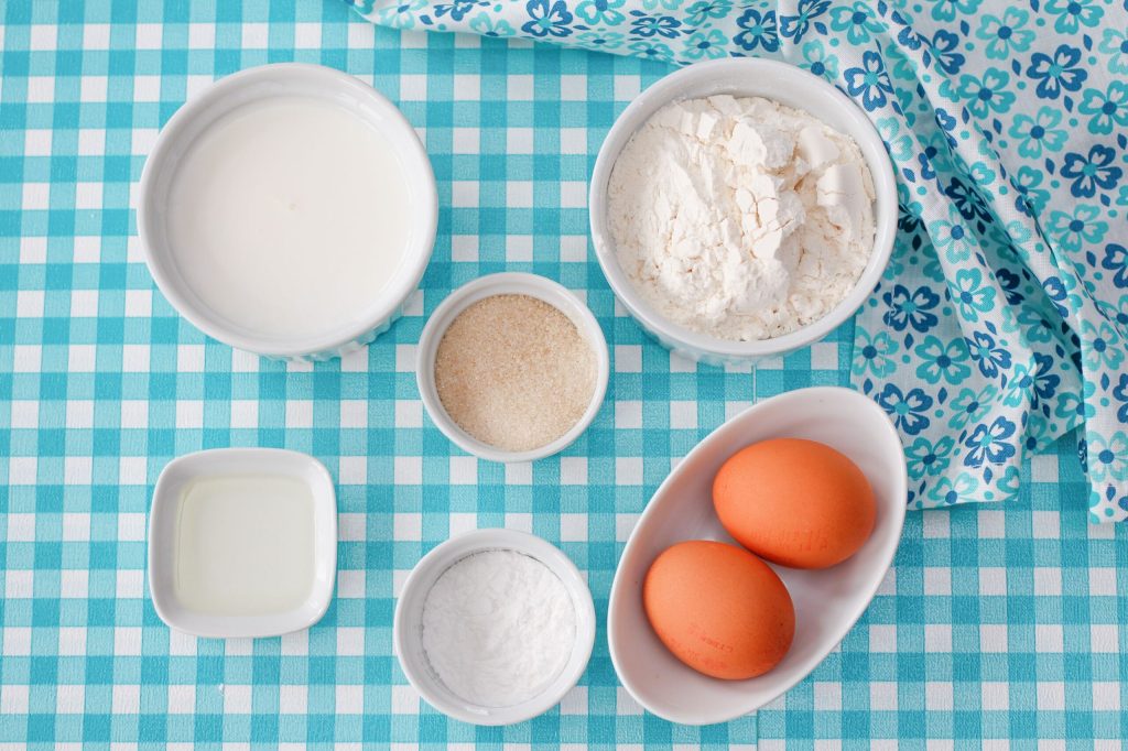 Một số nguyên liệu làm pancakes đường nâu Hàn Quốc