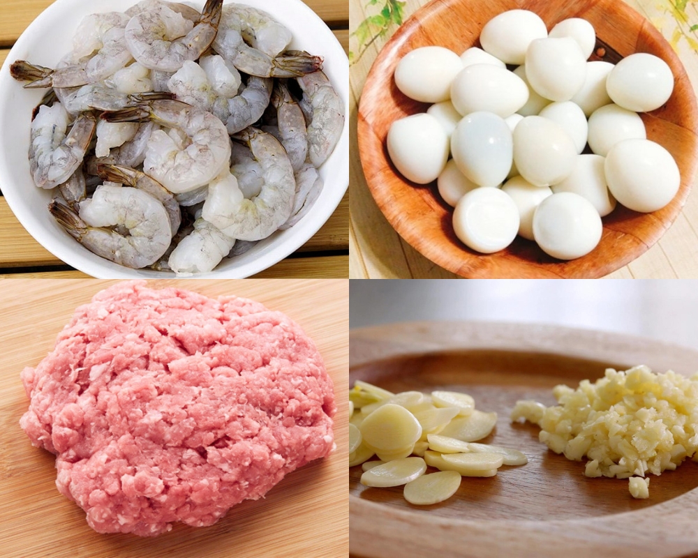 Nguyên liệu làm hủ tiếu sau khi sơ chế