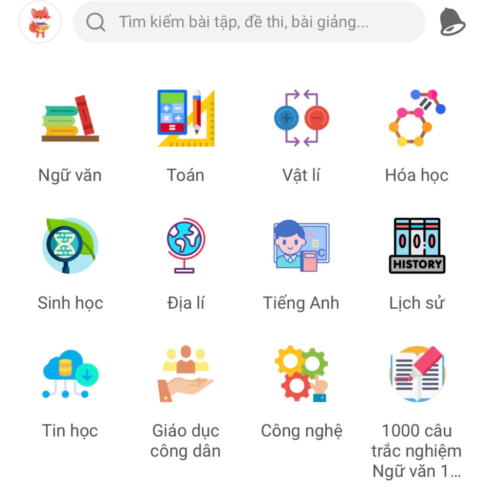 Ứng dụng VietJack có giao diện bắt mắt, dễ sử dụng