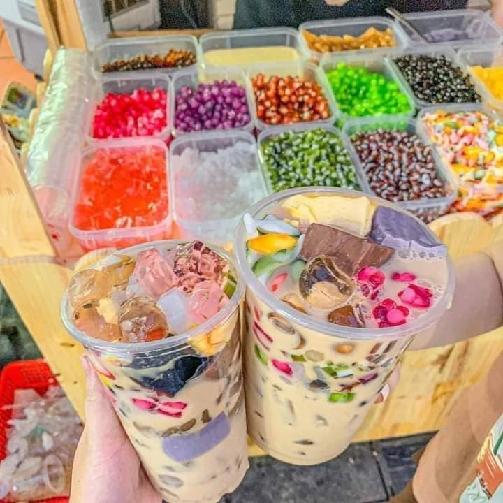 Trà sữa full topping đa dạng, hấp dẫn khó cưỡng
