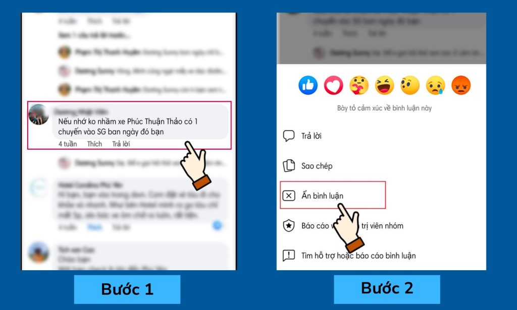 Ẩn bình luận trên facebook thủ công đơn giản bằng điện thoại