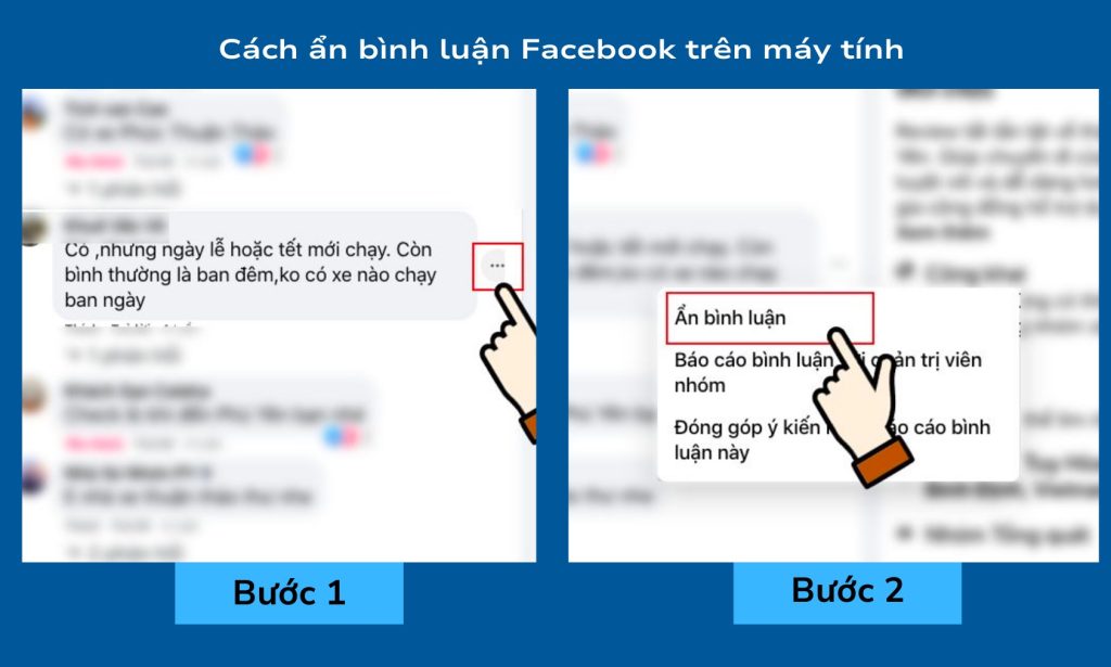 Ẩn bình luận trên facebook thủ công đơn giản bằng máy tính