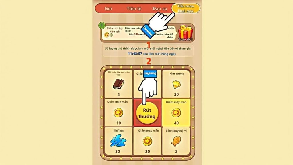 Cách kiếm thêm kim cương từ Tiệc rượu khai mạc