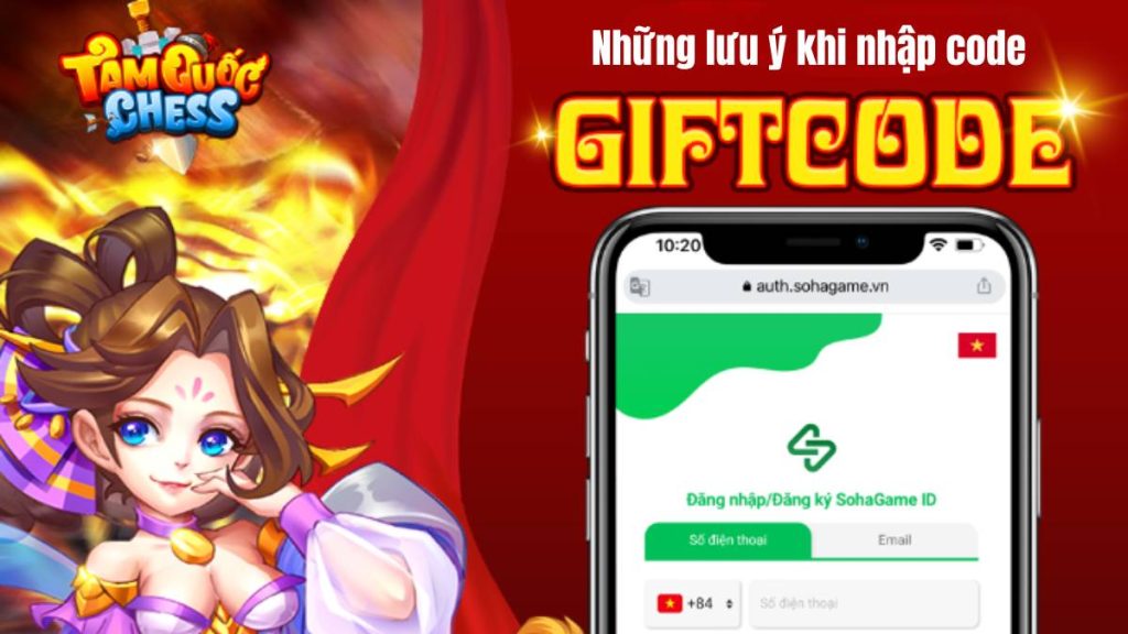Một số lưu ý khi nhập mã code Tam Quốc Chess