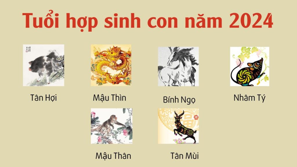 Trẻ sinh vào năm 2024 phù hợp với tuổi hạc Thân, Mùi, Tý, Ngọ