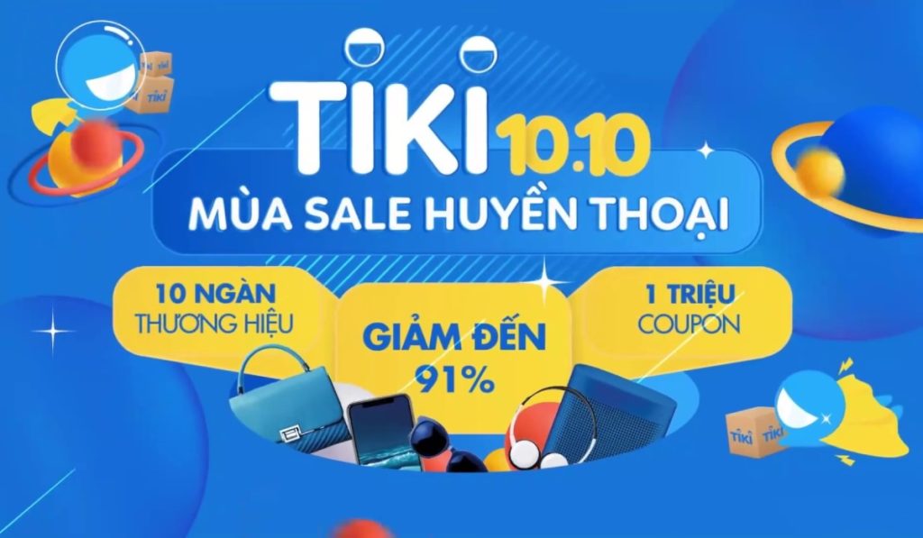 Tiki thường xuyên mở chương trình khuyến mãi với quy mô lớn