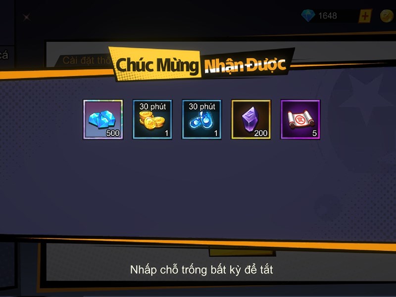 Những phần quà hấp dẫn nhận được từ mã code tuần hoặc sự kiện
