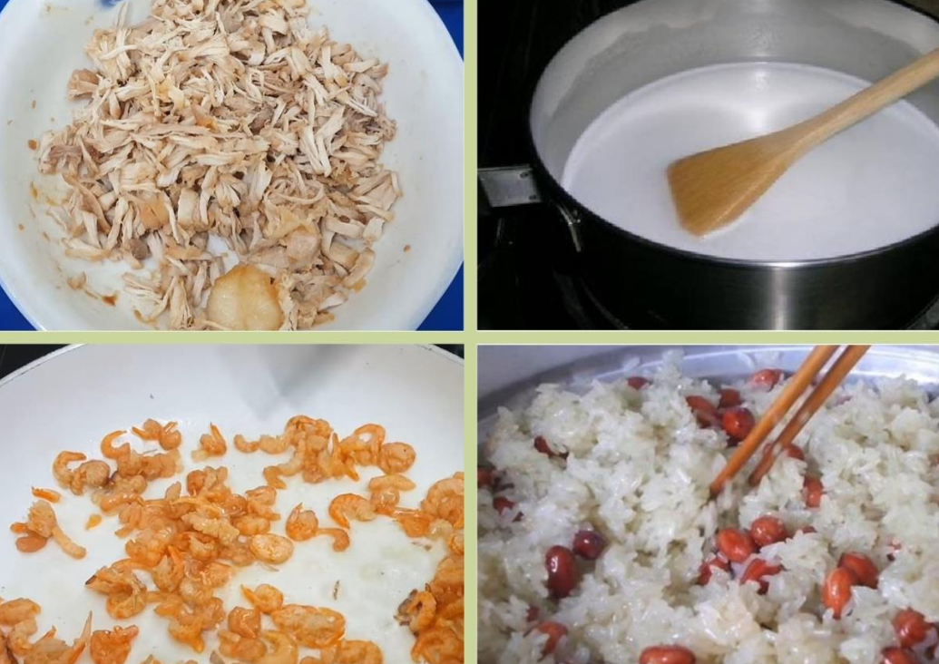 Cách nấu xôi mặn đậu phộng