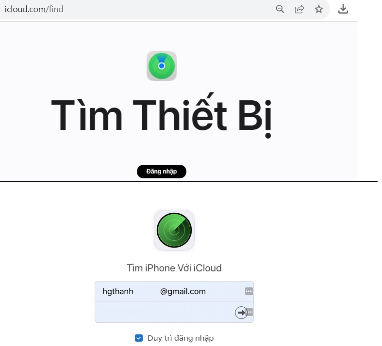 Đăng nhập bằng tài khoản Apple