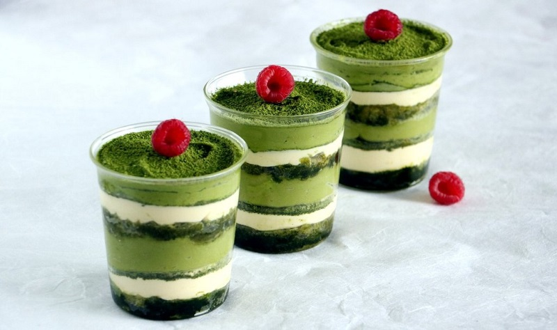 Tiramisu trà xanh mát lạnh