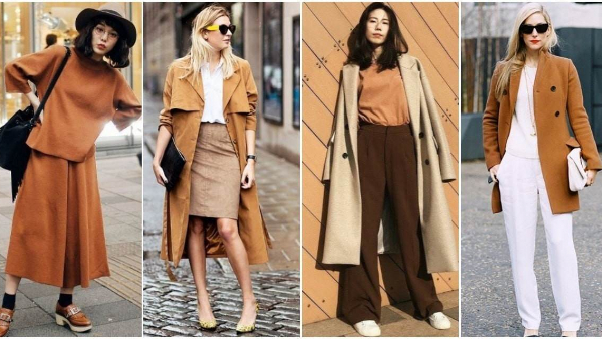 Phối đồ Tết cho nữ tông nâu đất